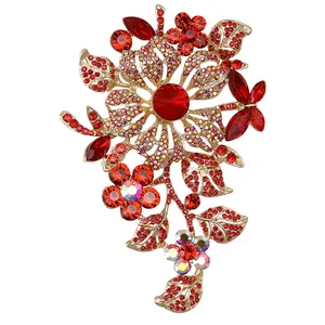گل سینه زنانه شهر جواهر مدل SJ-BR023-R