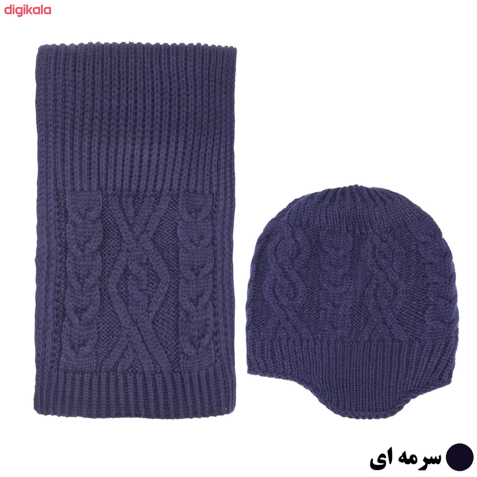 خرید اینترنتی با تخفیف ویژه ست کلاه و شال گردن بافتنی مدل C303