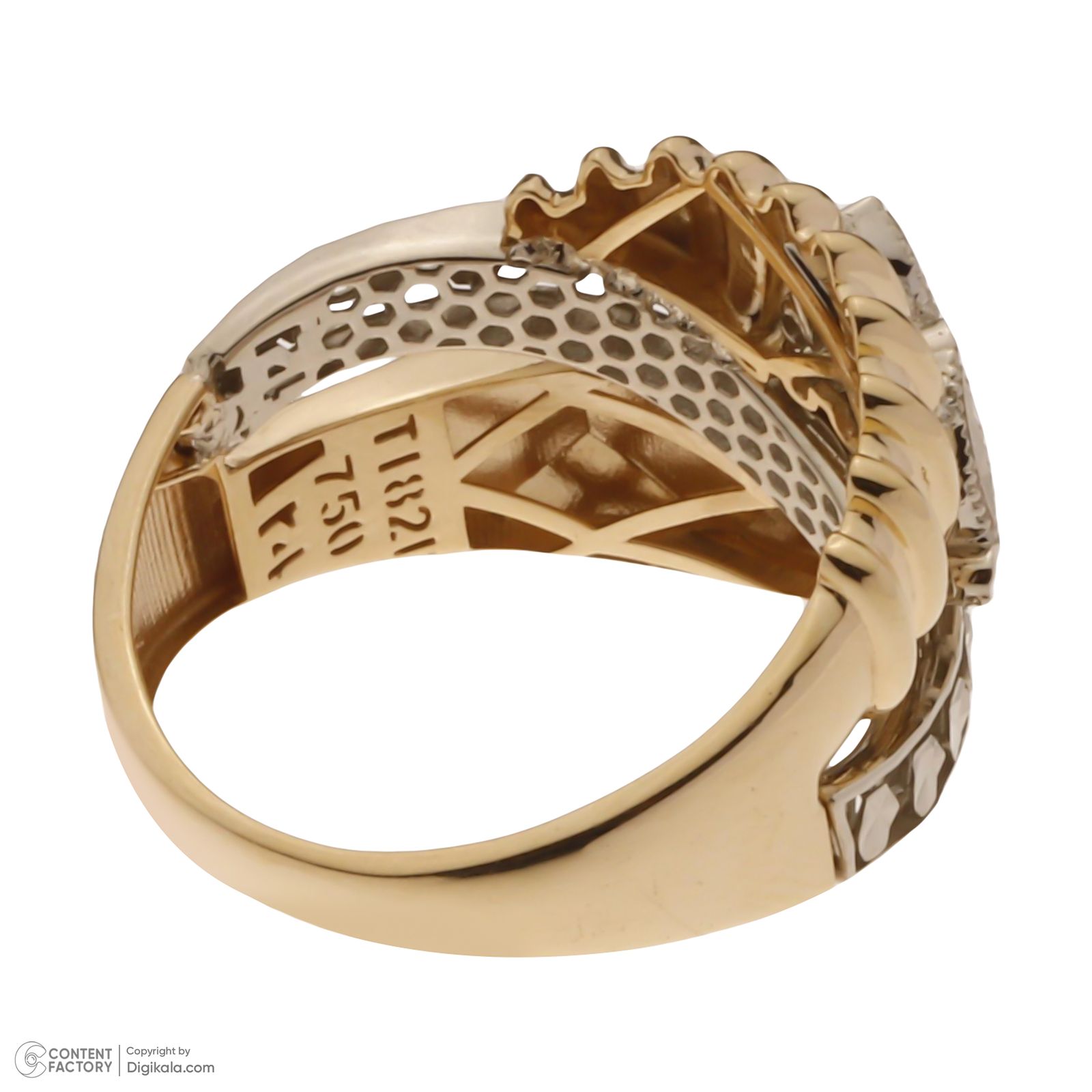 انگشتر طلا کم اجرت 18 عیار زنانه گلدم مدل R341030 -  - 4
