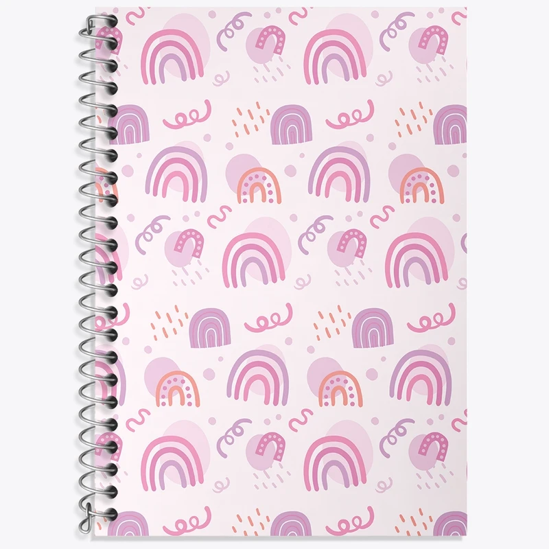 دفتر زبان 50 برگ خندالو مدل سه خط طرح پترن فانتری کد N387