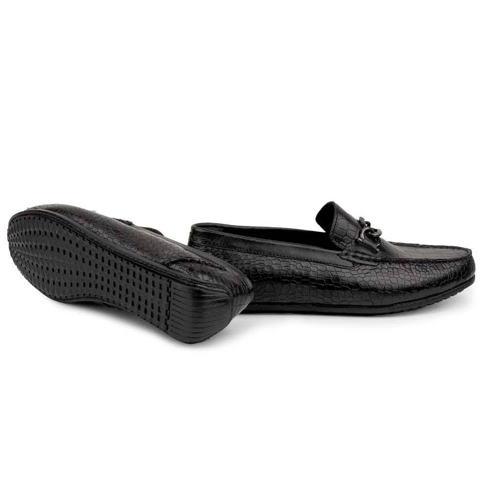کفش کالج مردانه چرم کروکو مدل 1002006004 -  - 3