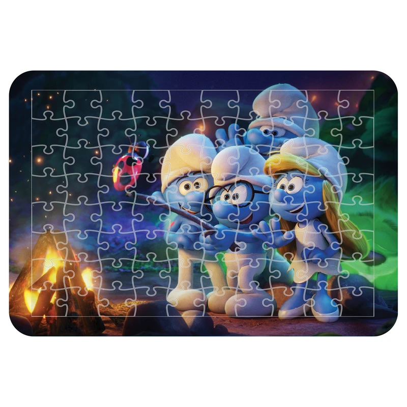 پازل 54 تکه مدل CHB1165 طرح انیمیشن اسمورف ها