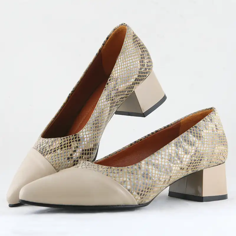 کفش زنانه چرم یلسان مدل آلیس کد RTL-643-krm