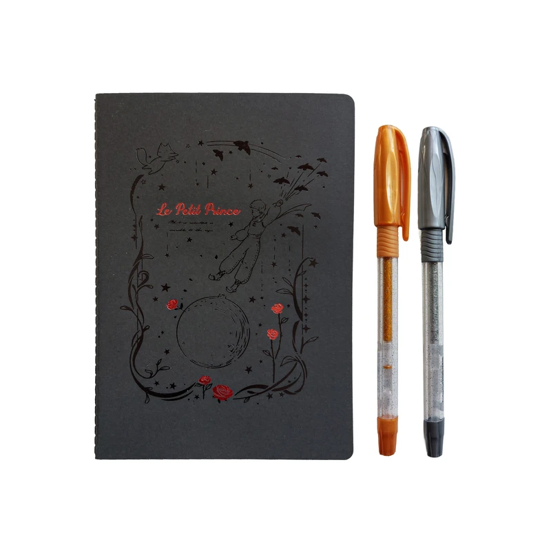 دفتر طراحی 24 برگ طرح شازده کوچولو به همراه خودکار بسته 3 عددی