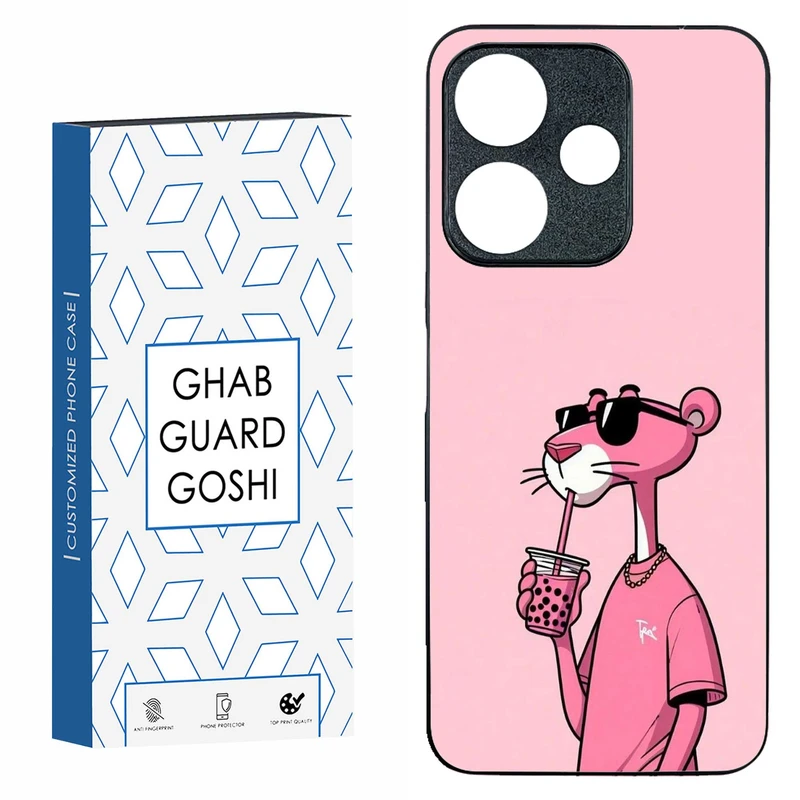 کاور قاب گارد گوشی طرح پلنگ صورتی کد TPU-213 مناسب برای گوشی موبایل شیائومی  REDMI 13  