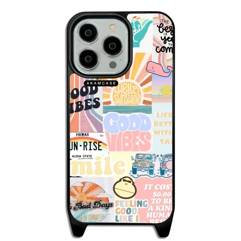 کاور آکام مدل AMCWLA13PRO-GOOD VIBES12 مناسب برای گوشی موبایل اپل iPhone 13 Pro