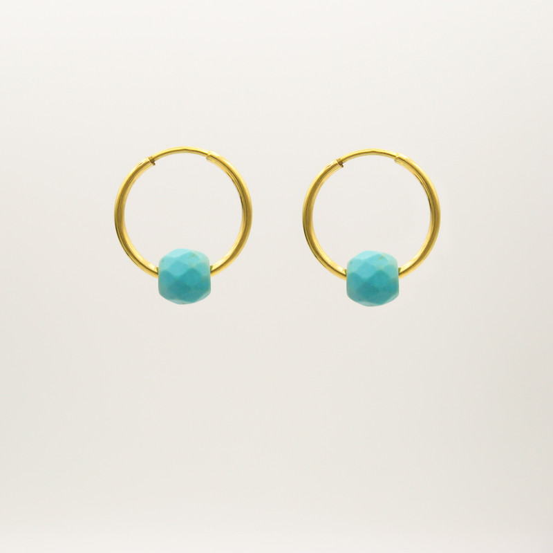 گوشواره طلا 18 عیار زنانه کاپانی مدل KE023