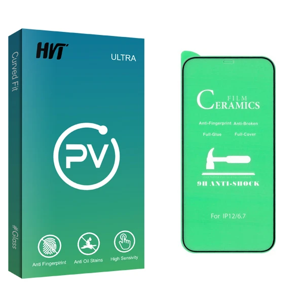 محافظ صفحه نمایش سرامیکی اچ وی تی مدل PV glass مناسب برای گوشی موبایل اپل Iphone 12 Pro Max