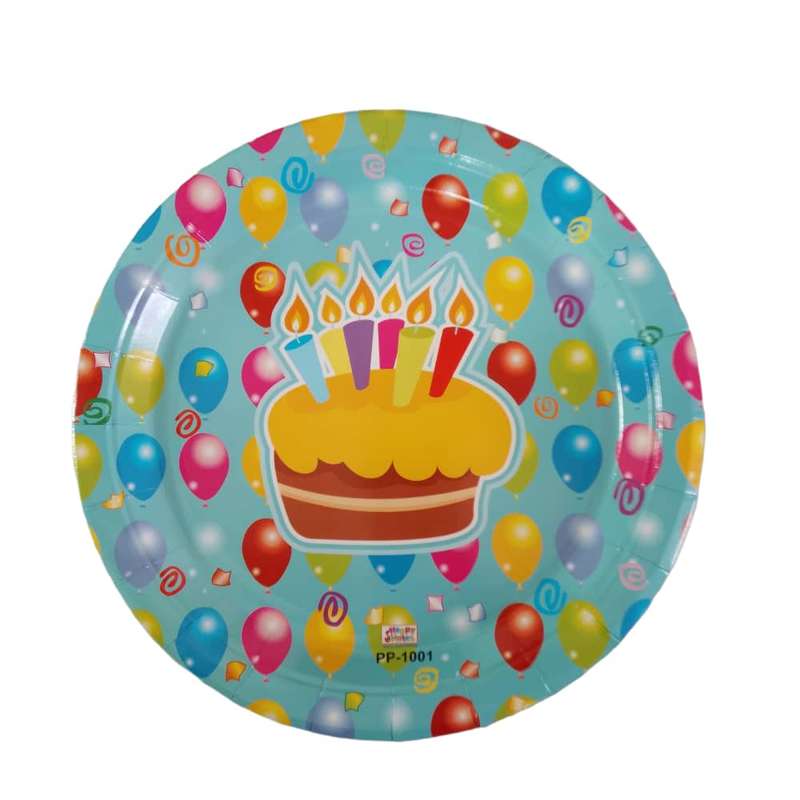 بشقاب و دستمال کاغذی مدل HAPY BIRTHDAY  مجموعه 12 عددی