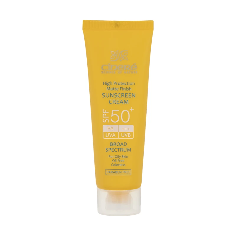 کرم ضد آفتاب SPF50 بی رنگ سینره مناسب پوستهای چرب حجم 50 میلی لیتر