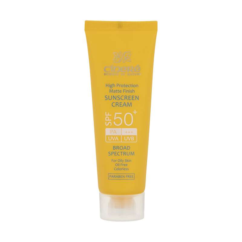کرم ضدآفتاب بی رنگ سینره مدل SPF 50 مناسب پوست چرب حجم 50 میلی لیتر کرم ضدآفتاب بی رنگ سینره مدل SPF 50 مناسب پوست چرب حجم 50 میلی لیتر