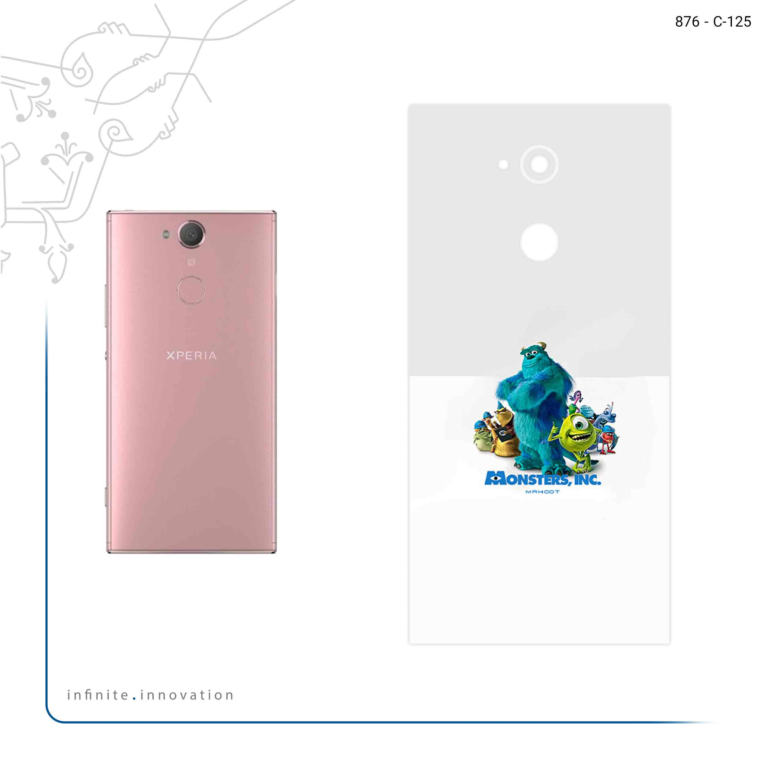 برچسب پوششی ماهوت مدل Monsters Inc مناسب برای گوشی موبایل سونی Xperia XA2 Ultra