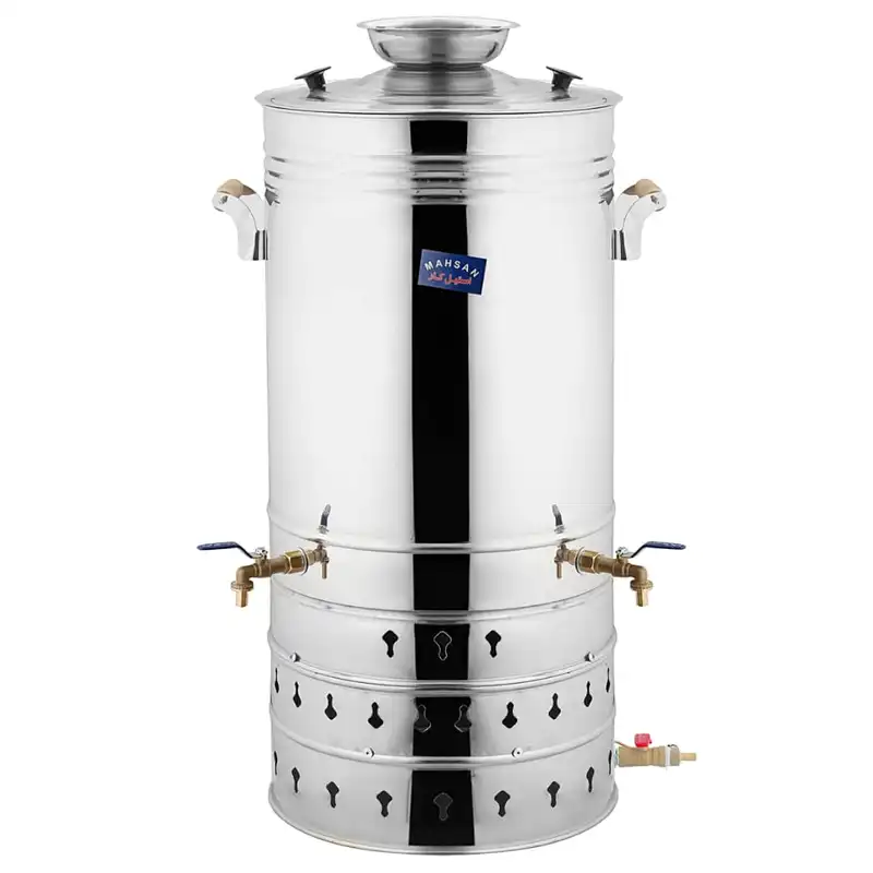 سماور گازی مهسان استیل کار مدل LT گنجایش 115 لیتر