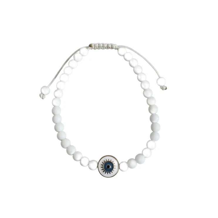 دستبند مهره ای زنانه مدل چشم‌ نظر