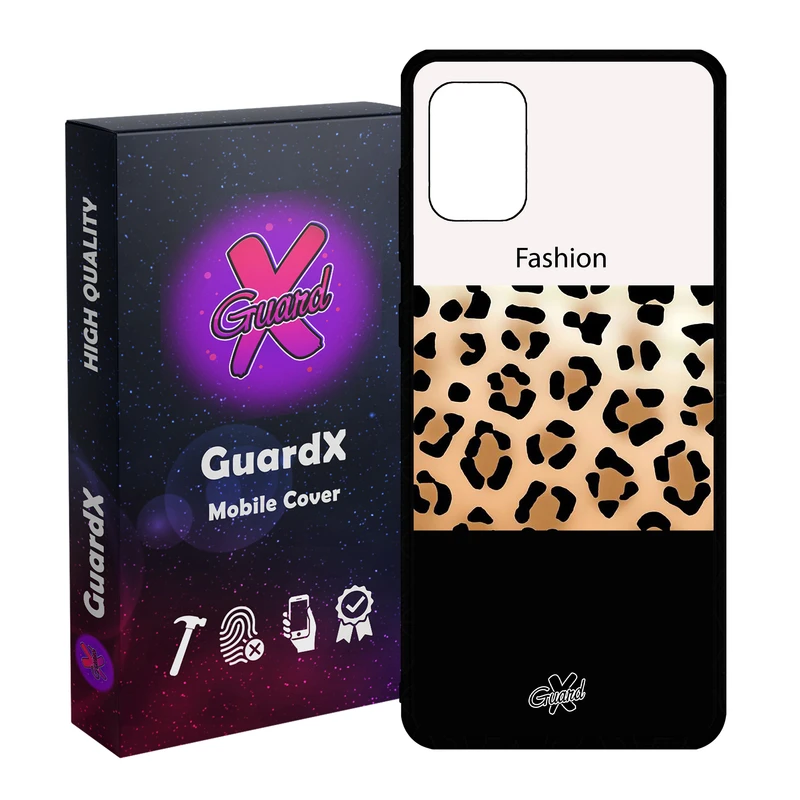 کاور گارد ایکس طرح پلنگی مدل Glass10395 مناسب برای گوشی موبایل سامسونگ Galaxy A71