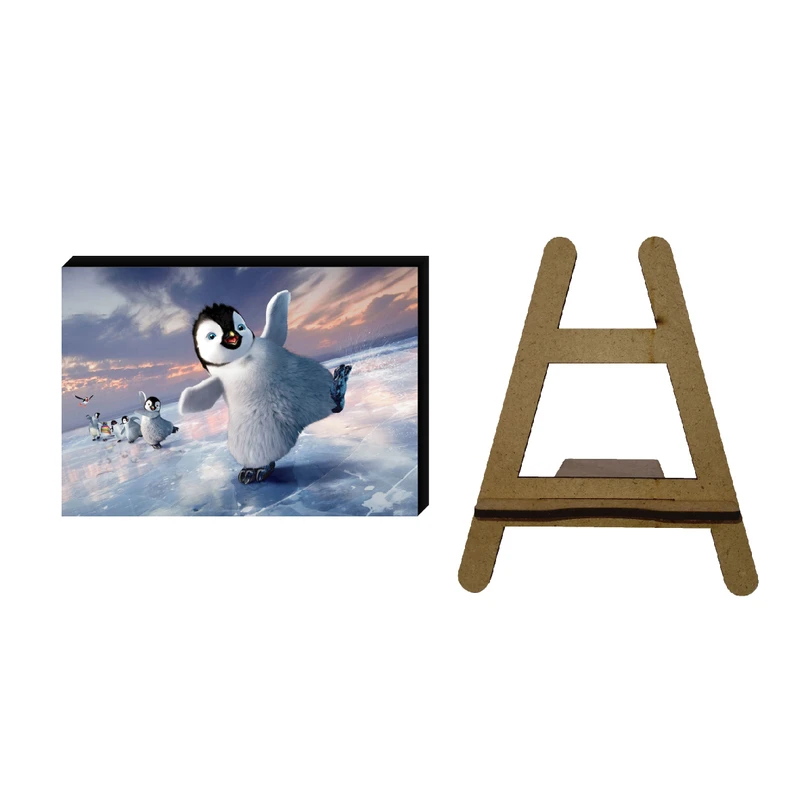 تابلو شاسی مدل پنگوئن ها کد KLMX-MS3647 به همراه پایه نگهدارنده