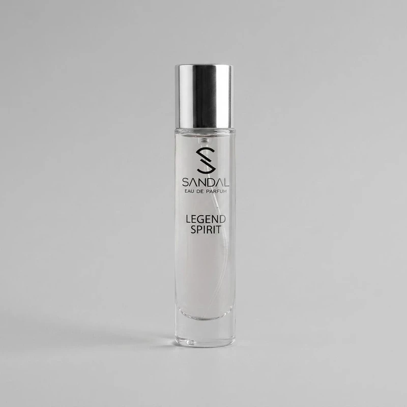 عطر جیبی مردانه صندل مدل لجند اسپریت با رایحه خنک حجم 33 میلی لیتر