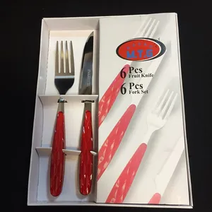 ست کارد و چنگال میوه خوری 12 پارچه m.t.g کد 1245