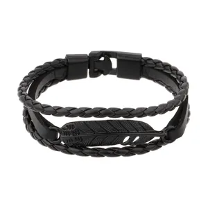  دستبند مردانه طرح برگ کد Mhr-456
