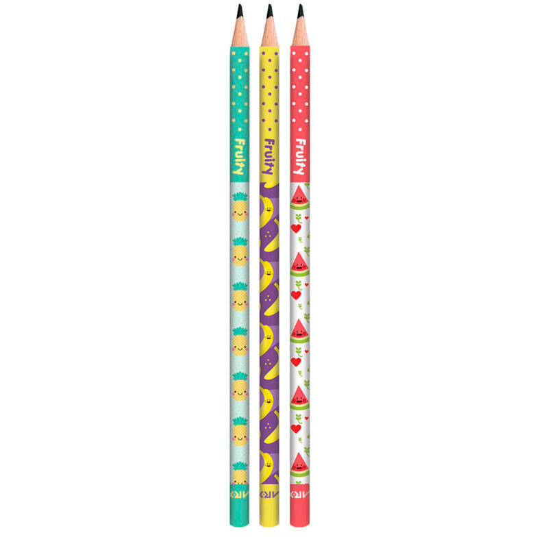 مداد مشکی آریا مدل Fruity کد 3048 بسته 12 عددی
