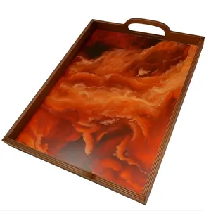 سینی دسته‌دار مدل کهکشانی سایز 31 × 43 سانتی‌متر