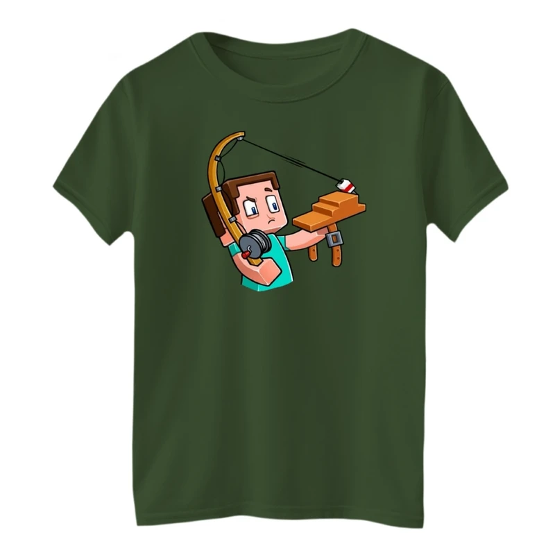 تی شرت آستین کوتاه بچگانه مدل ماینکرفت کد09