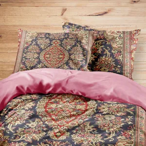 سرویس روتختی مدوپد طرح فرش قم لچک و ترنج مدل C-Ghom005 یک نفره 4 تکه