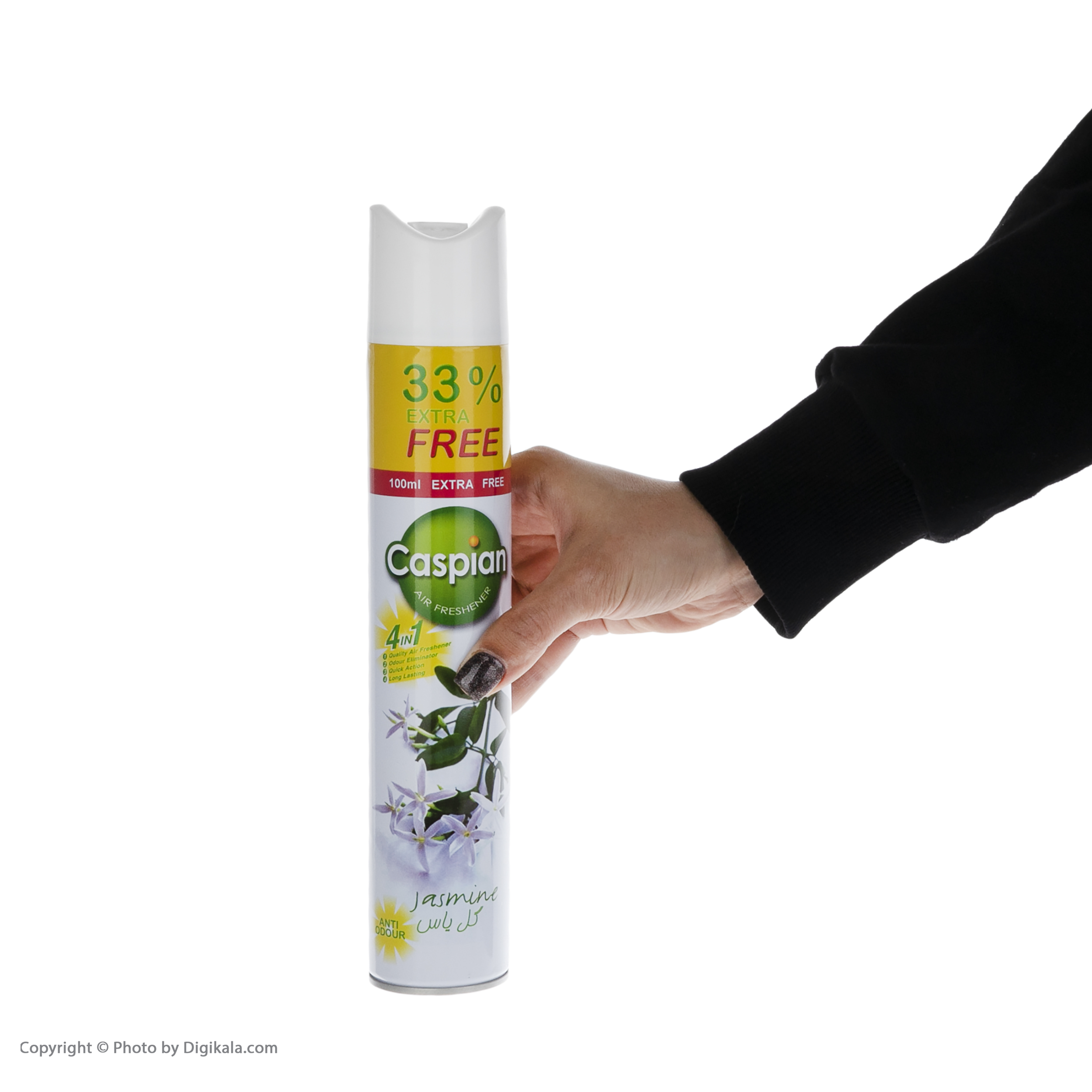 اسپری خوشبو کننده هوا کاسپین مدل Jasmine حجم 400 میلی لیتر