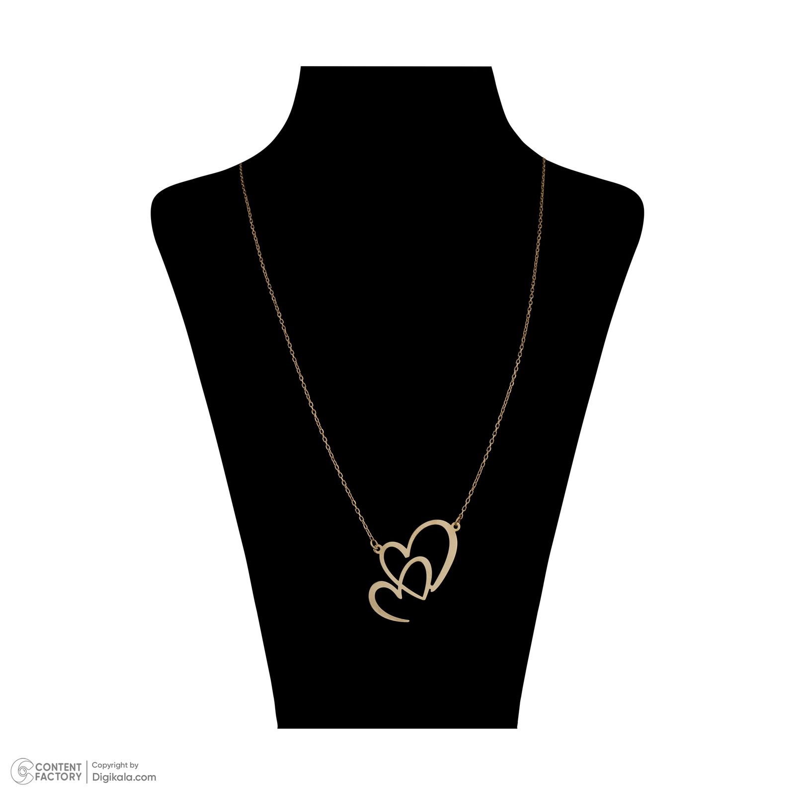 گردنبند طلا 18 عیار زنانه مایا ماهک مدل MM1829 طرح قلب -  - 2