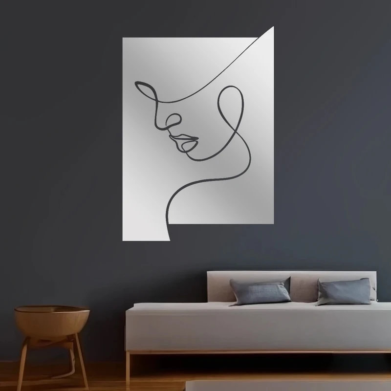 آینه پلکسی گلس مدل دکوراتیو کد N57 مجموعه 7 عددی