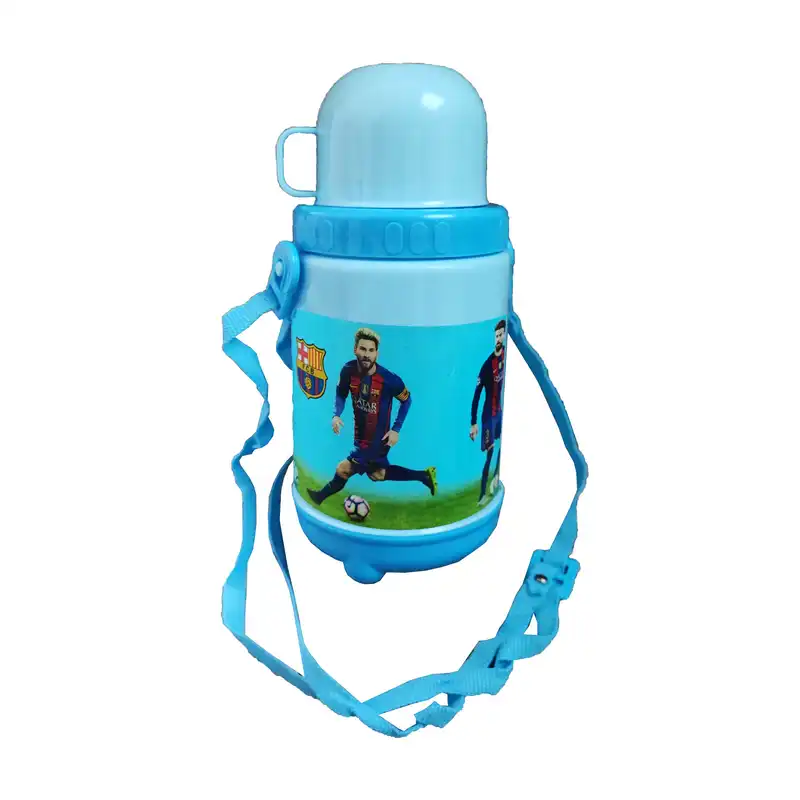 قمقمه مدل لیوان دار طرح بارسلونا گنجایش 0.5 لیتر