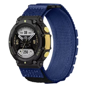 Ultimate Shield Nylon Cross TX BK Band For Amazfit Trex 2 22mm