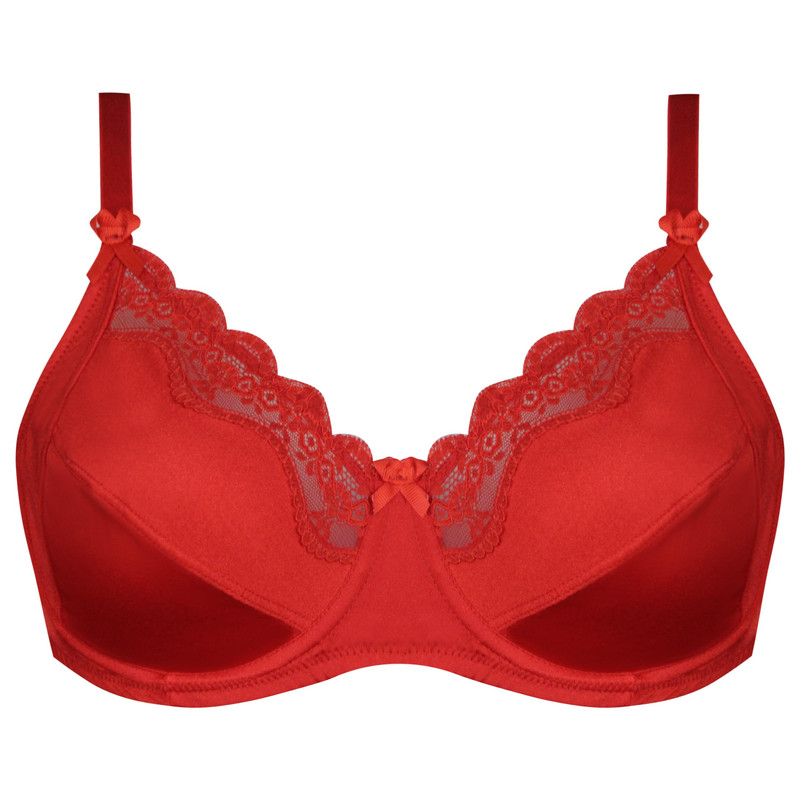 سوتین زنانه لین مدل فنردار کد 4680-606 رنگ قرمز