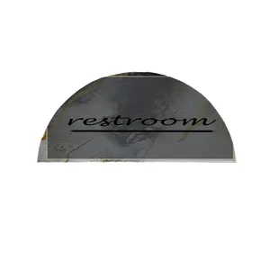   پادری مدل نیم دایره طرح Restroom کد 8696 سایز 90×45 سانتی متر