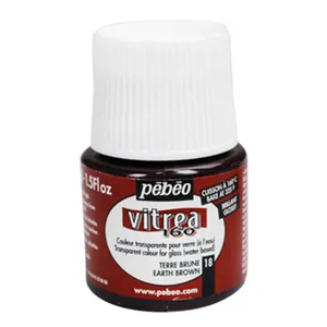 رنگ شیشه پ ب او مدل Vitrea 160 EarthBrown 18 حجم 45 میلی لیتر