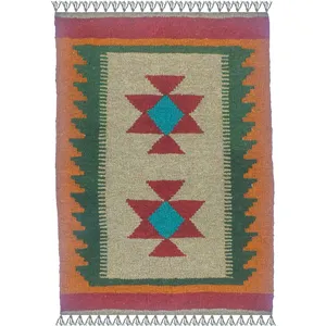 گلیم دستبافت یک متری مدل پادری کد pad 2584546j 