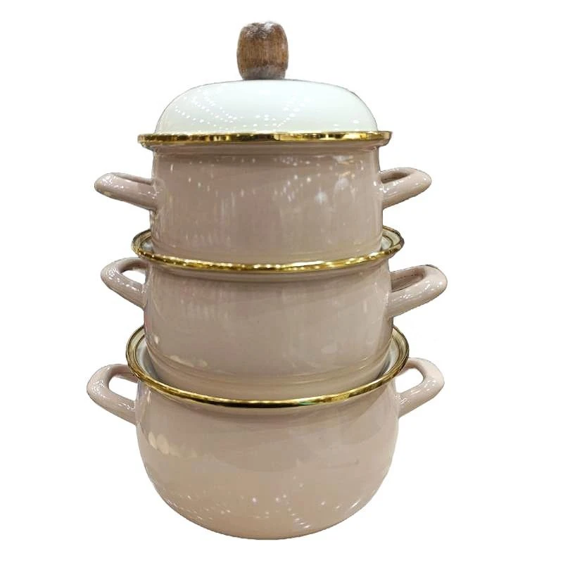 سرویس قابلمه لعابی 6 پارچه طرح کاج کد 865544