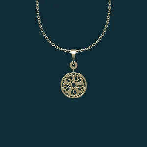 گردنبند طلا 18 عیار زنانه مدوپد مدل هندسی کد BB2-1-1262