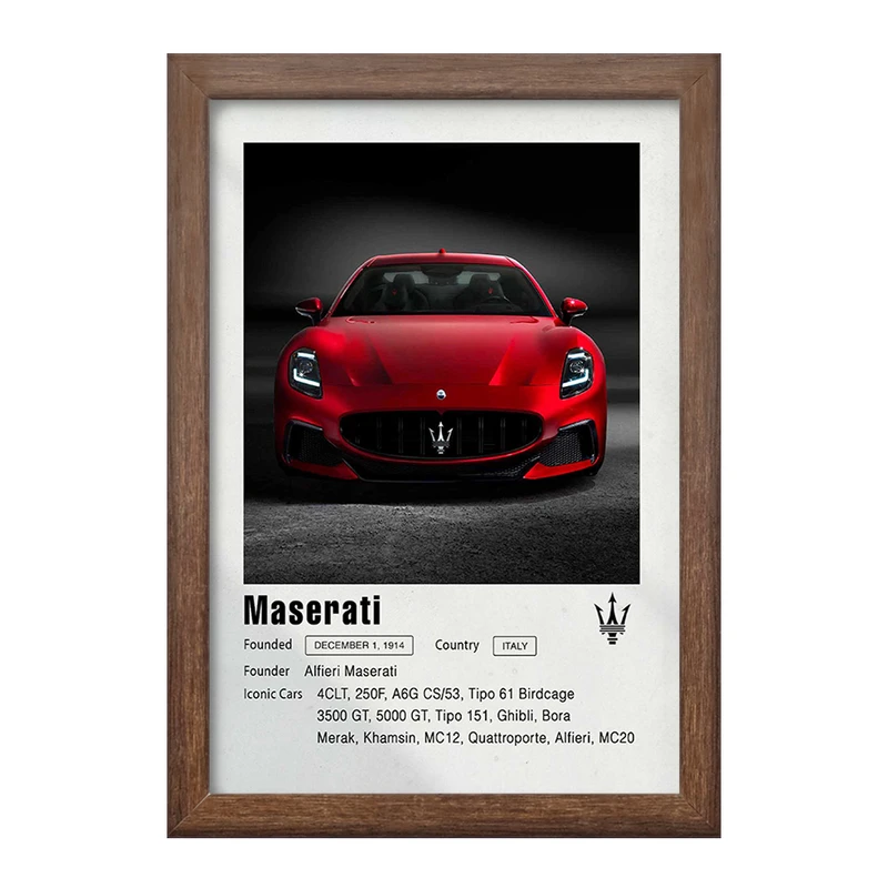 تابلو خندالو طرح ماشین مازراتی (Maserati) کد F11953