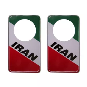 برچسب دور قفل درب خودرو طرح ایران کد k0404 مجموعه دو عددی