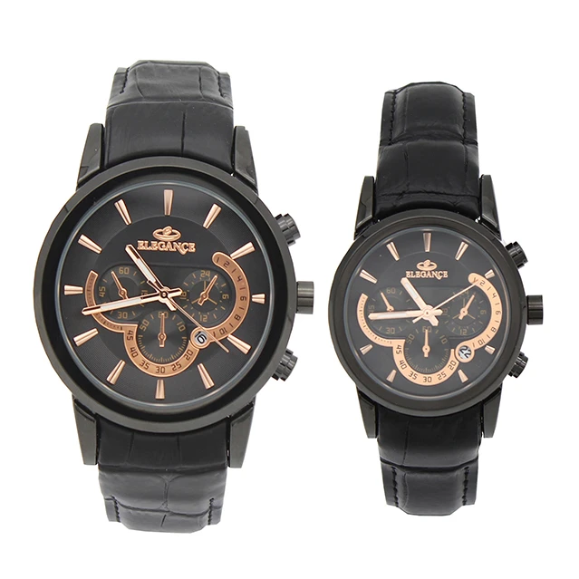 ست ساعت مچی عقربه ای زنانه و مردانه الگانس مدل 22555