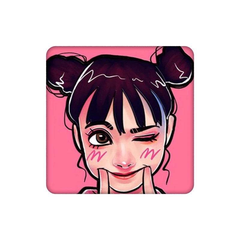 زیرلیوانی طرح دختر چشمک زن کد 1204922