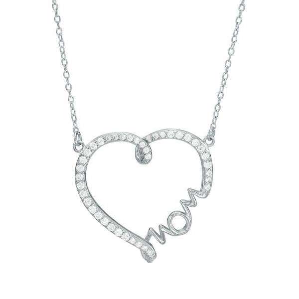 گردنبند نقره زنانه قیراط طرح MOM کد GH4244