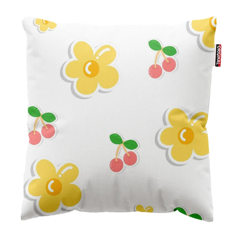  کوسن پاد آفرین طرح گل کد 1443 سایز 30*30 سانتی متر