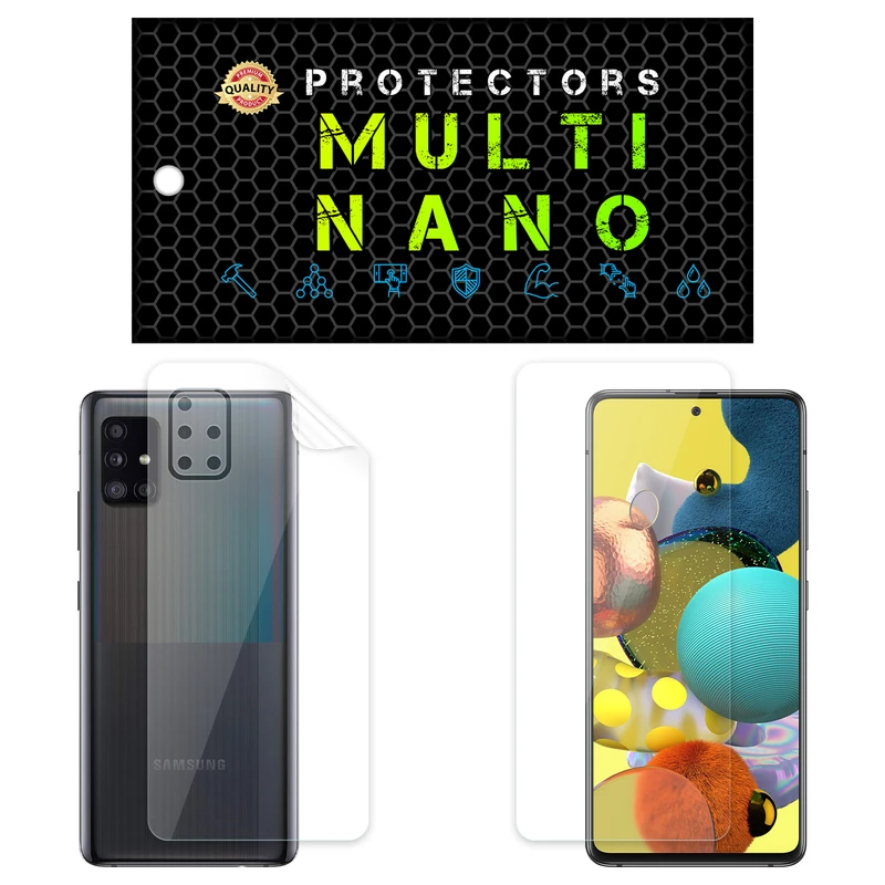 محافظ صفحه نمایش مولتی نانو مدل X-SFT مناسب برای گوشی موبایل سامسونگ Galaxy A51 5G UW به همراه محافظ پشت
