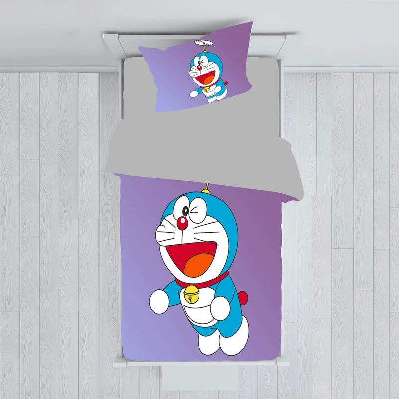 سرویس روتختی مدل انیمیشن گربه TXY521 تک نفره 5 تکه