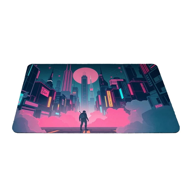 ماوس پد مدل شهر سایبرپانک سایز 24x37 سانتی متر