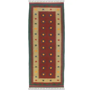 گلیم دستبافت کناره طول سه متر کد GB446