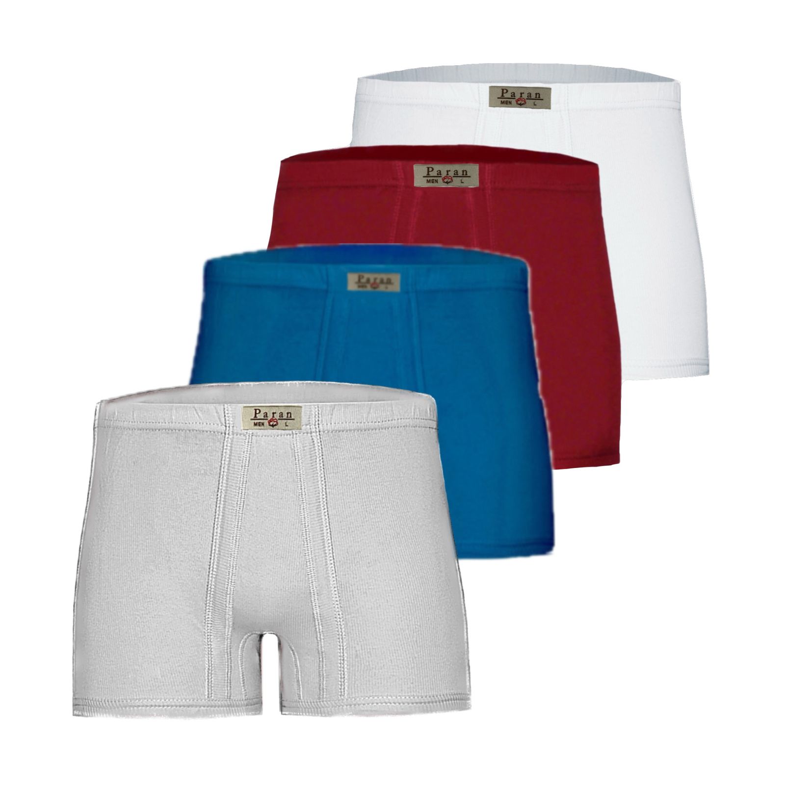 شورت مردانه تولیدی پاران مدل نخ پنبه خالص صادراتی مجموعه 4 عددی - - 1