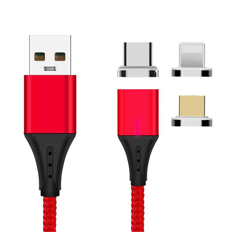 کابل تبدیل مغناطیسی USB به MicroUSB / USB-C / لایتنینگ مدل M10A5 طول 1 متر